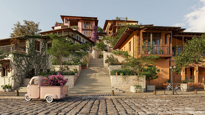 Lantana Residences entrance front angle