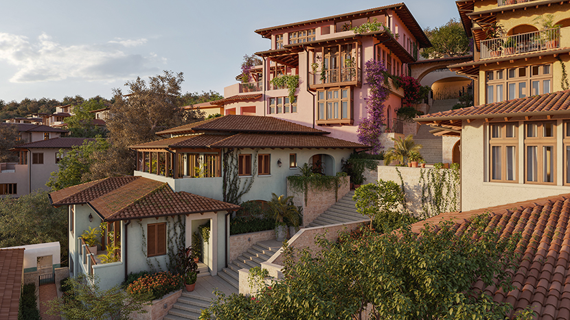 Lantana Residences, central staircase