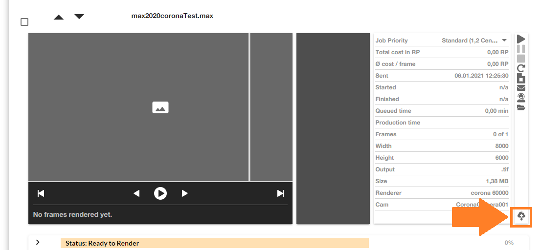 Render Farm ControlCenter - botão de download