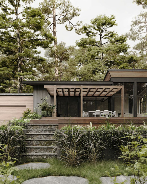 Alireza Khoshpayam rendered Oakhill House at RebusFarm