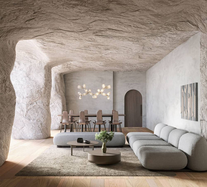 Beneath the surface archviz rendered at RebusFarm