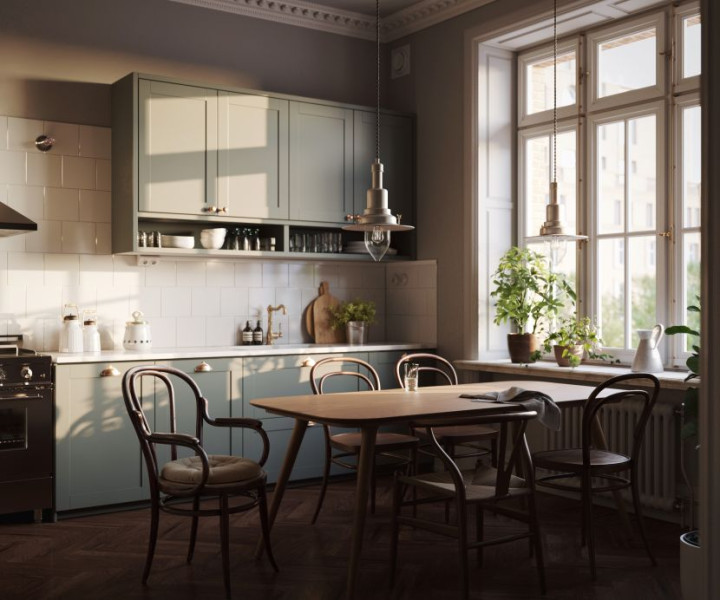 reza eftekhari rendered scandinavian kitchen at the rebus render farm