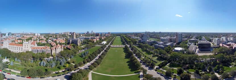 drone mounted view of ferris wheel