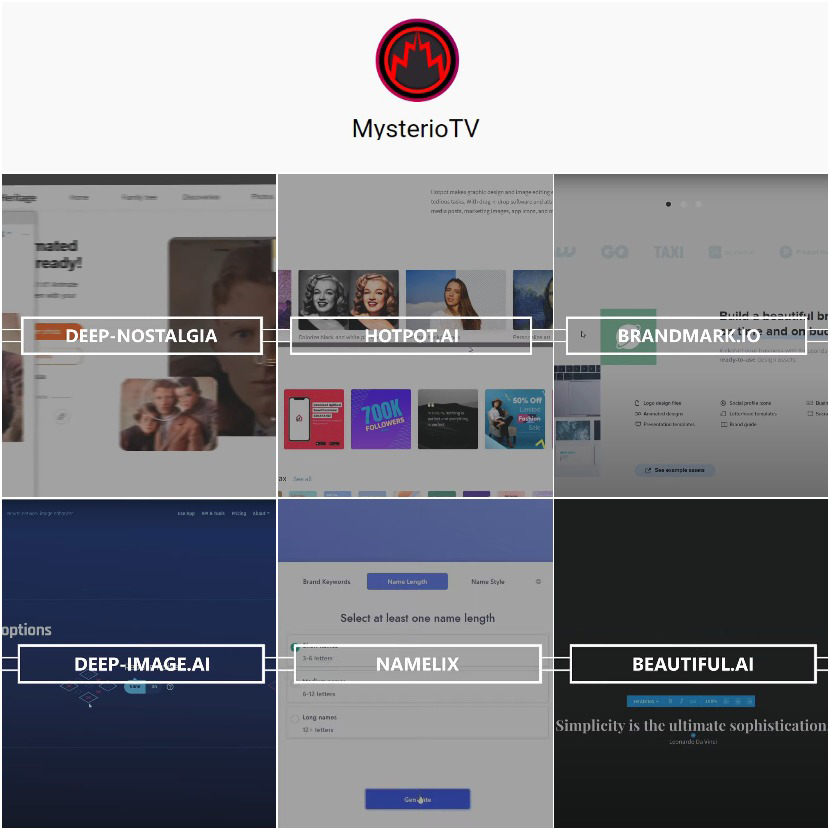 MysterioTV – 10 Free & Blow mind AI tools