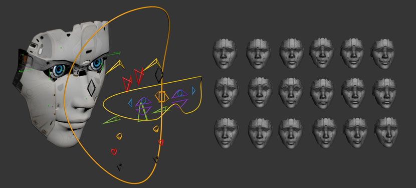 Mechanical Lady Face Rig