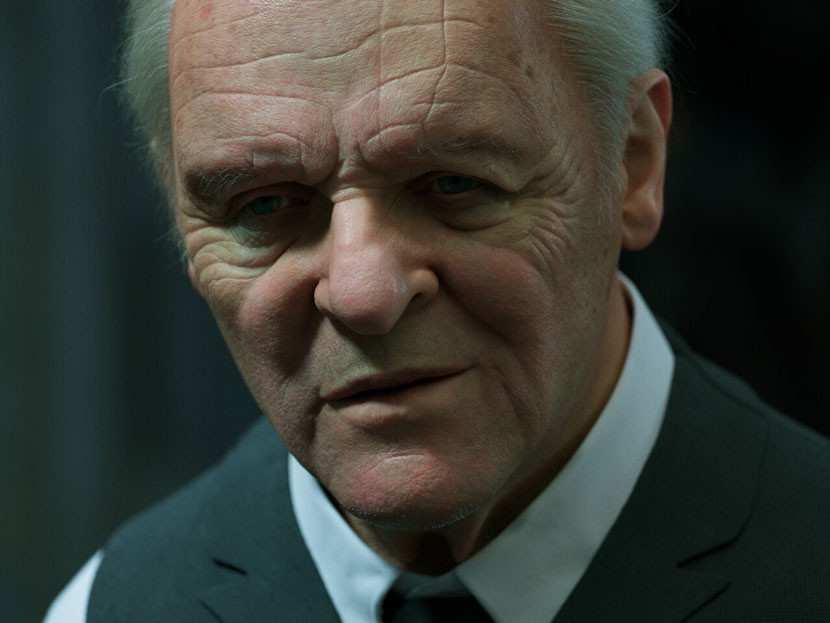 Anthony Hopkins rendered portrait